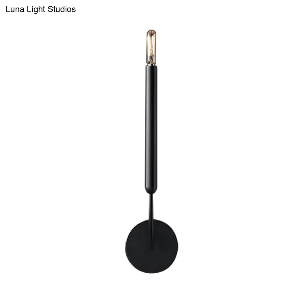 Wall Sconce Slim Tube Brass & Black Finish