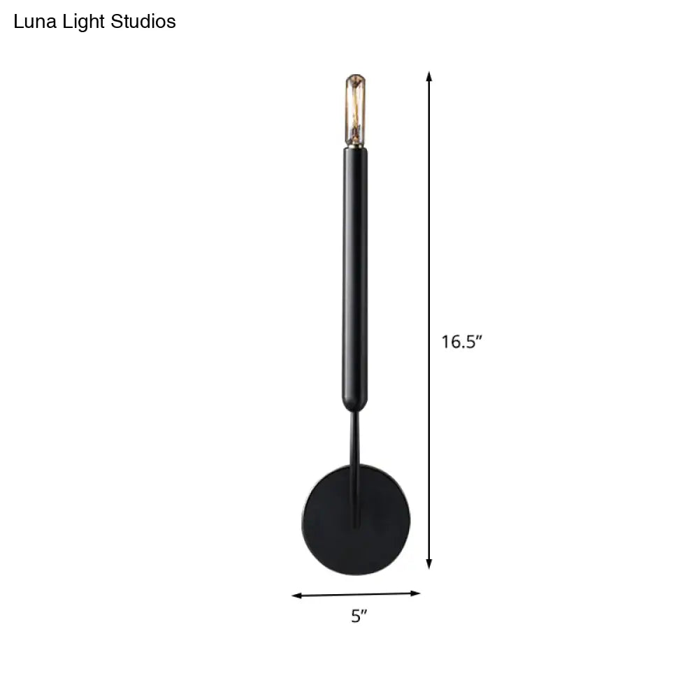 Wall Sconce Slim Tube Brass & Black Finish