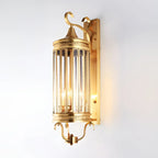 Wall Sconce Solid Copper IP65 Weatherproof Glass Panel
