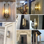 Wall Sconce Solid Copper IP65 Weatherproof Glass Panel