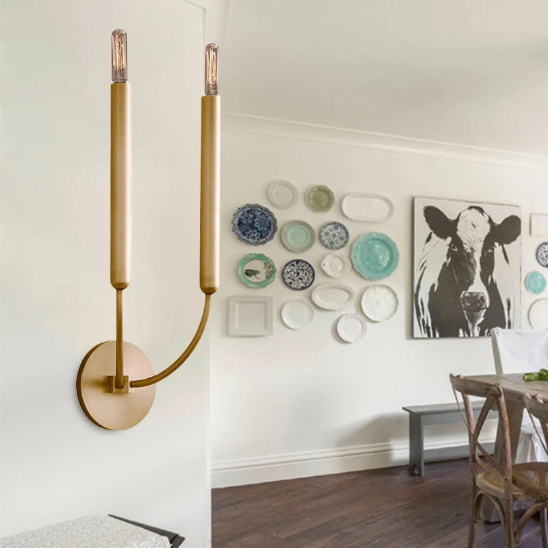 Wall Sconce Tubular Metal Hardwired