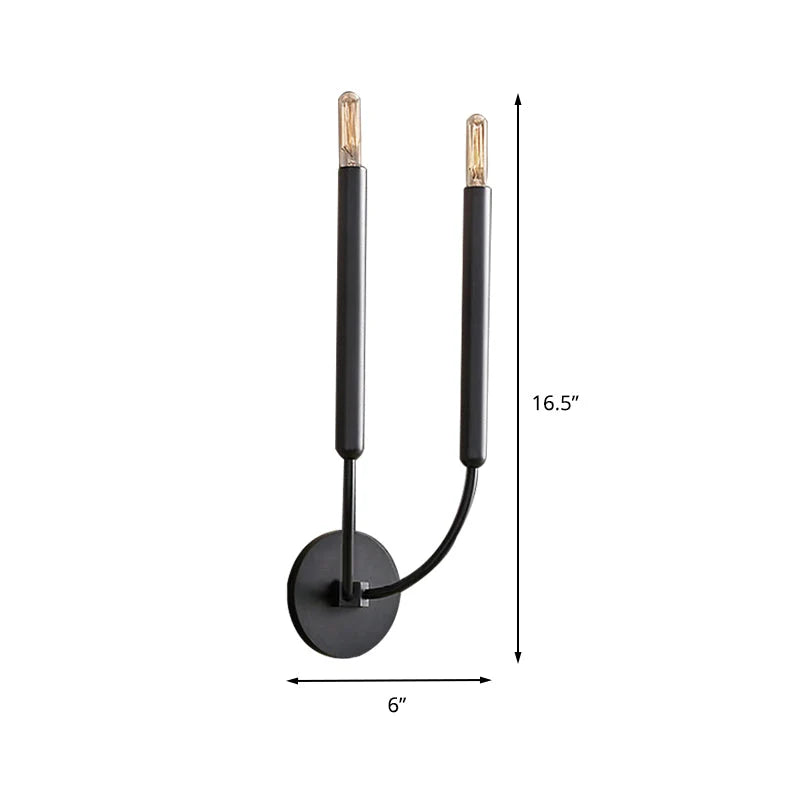 Wall Sconce Tubular Metal Hardwired