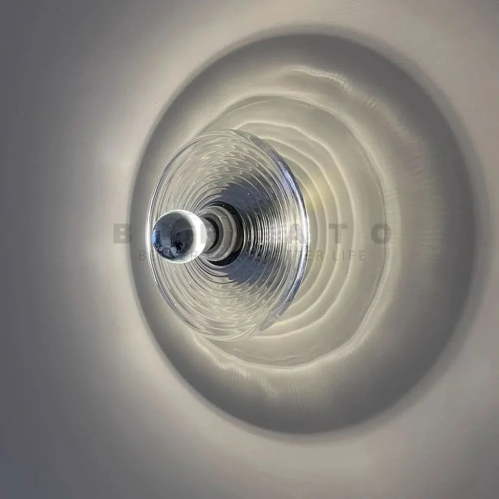 Wall Sconce Water Ripple Glass LED Bulb Included