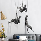 Wall Sculpture Hand-Poured Resin Black-Bronze Ready-To-Hang