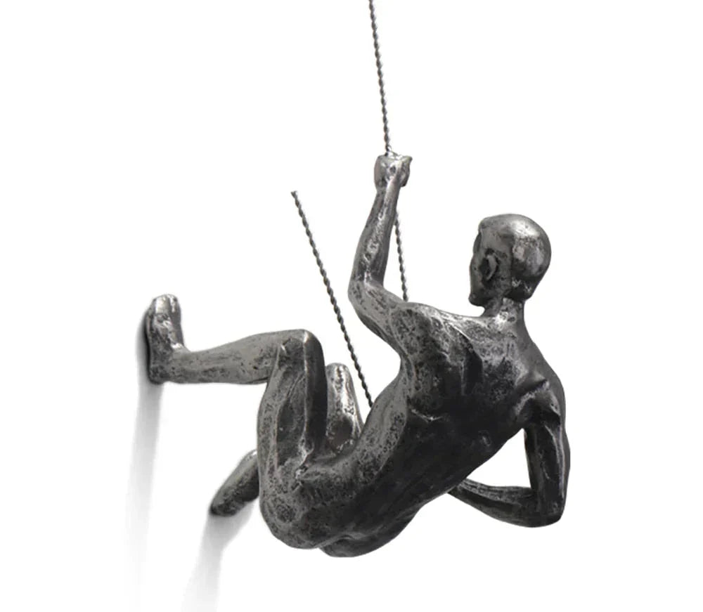 Wall Sculpture Hand-Poured Resin Black-Bronze Ready-To-Hang