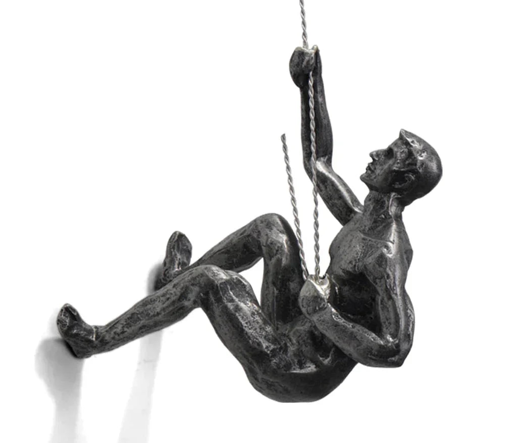 Wall Sculpture Hand-Poured Resin Black-Bronze Ready-To-Hang