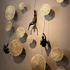 Wall Sculpture Hand-Poured Resin Black-Bronze Ready-To-Hang