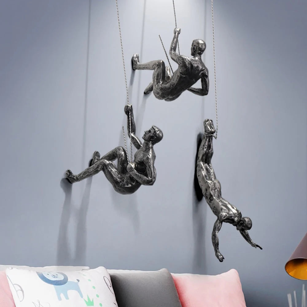 Wall Sculpture Hand-Poured Resin Black-Bronze Ready-To-Hang