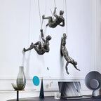 Wall Sculpture Hand-Poured Resin Black-Bronze Ready-To-Hang