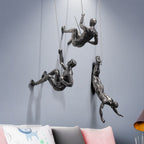 Wall Sculpture Handcrafted Resin & Iron Wire