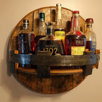 Wall Shelf Barrel Style Timber Front Rail