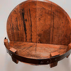 Wall Shelf Barrel Style Timber Front Rail