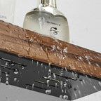 Wall Shelf Drill-Free Self-Adhesive Solid Wood Water-Resistant