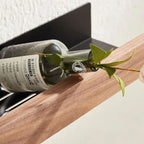 Wall Shelf Drill-Free Self-Adhesive Solid Wood Water-Resistant