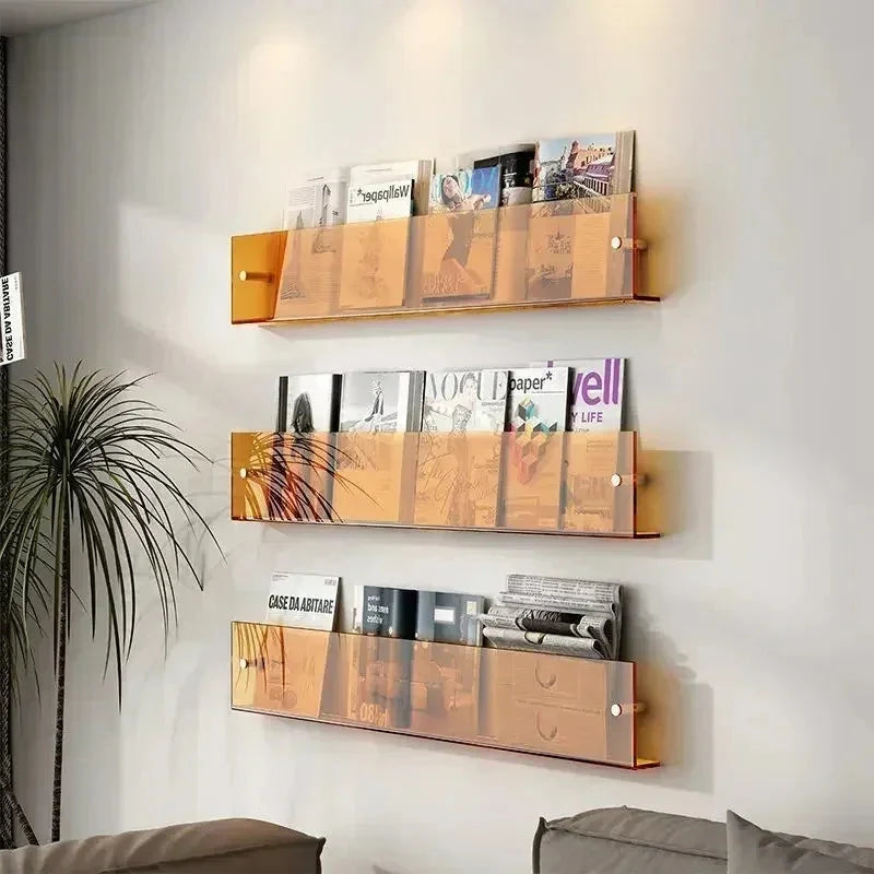 Wall Shelf Floating Magazine & Book Rack