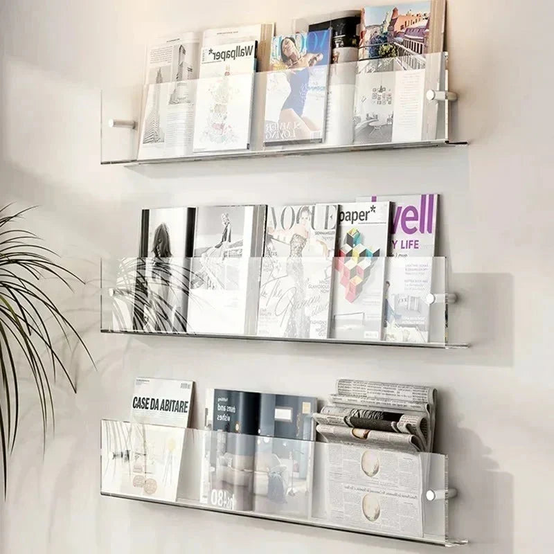 Wall Shelf Floating Magazine & Book Rack