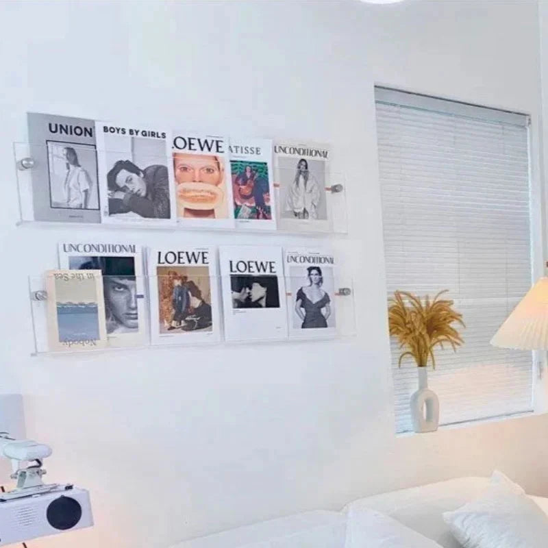 Wall Shelf Floating Magazine & Book Rack