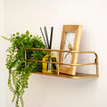 Wall Shelf Industrial Wireframe Brushed Brass