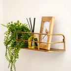 Wall Shelf Industrial Wireframe Brushed Brass