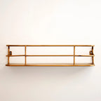 Wall Shelf Industrial Wireframe Brushed Brass