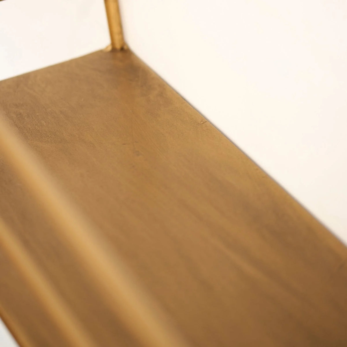 Wall Shelf Industrial Wireframe Brushed Brass