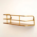 Wall Shelf Industrial Wireframe Brushed Brass