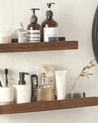 Wall Shelf Metal Frame & Wooden Front Matte Finish