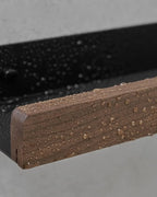 Wall Shelf Metal Frame & Wooden Front Matte Finish