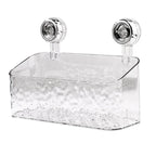 Wall Shelf Organizer No-Drill Suction Cups Transparent