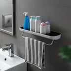 Wall Shelf Self-Adhesive Drill-Free Optional Towel Bar