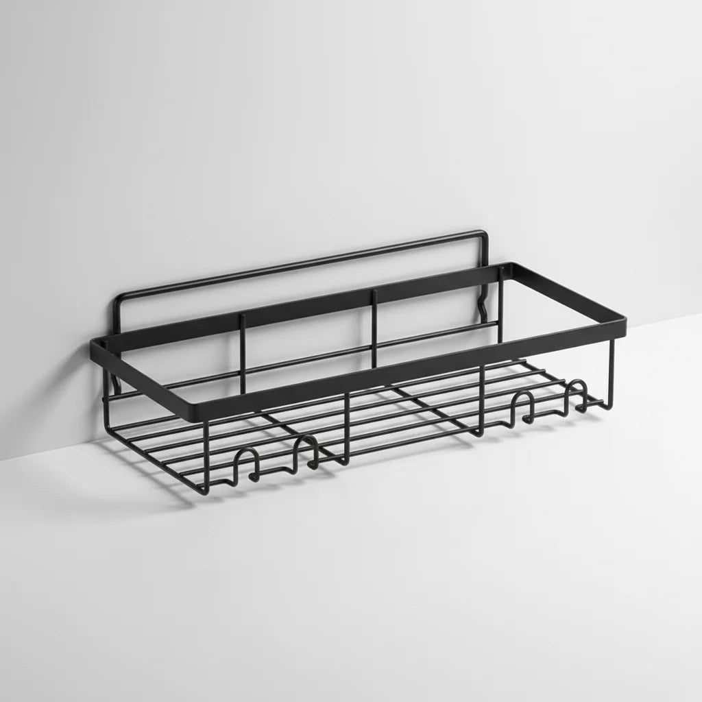 Wall Shelves Stainless Steel Drainage Slots & Hooks