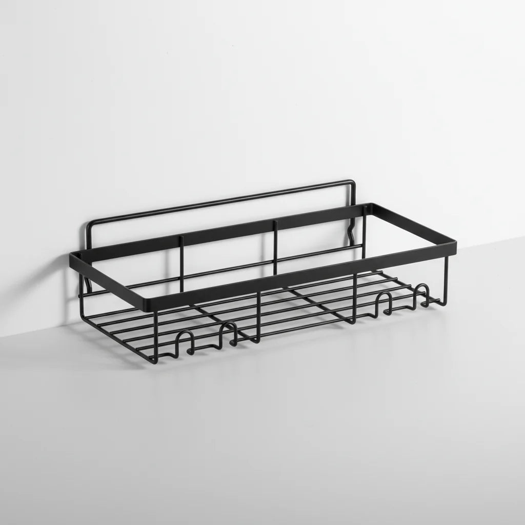 Wall Shelves Stainless Steel Drainage Slots & Hooks