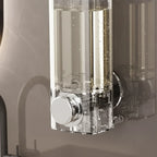 Wall Soap Dispenser Suction Mount Push Button Transparent