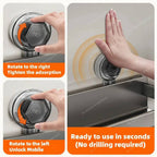 Wall Spice Rack Suction Cups Stainless Steel Adjustable