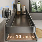 Wall Spice Rack Suction Cups Stainless Steel Adjustable