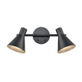 Wall Spotlight Dual Adjustable Heads Silver Reflective Interior