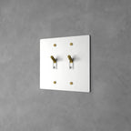 Wall Toggle Switch Solid Brass Panel Multiple Finishes