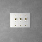 Wall Toggle Switch Solid Brass Panel Multiple Finishes