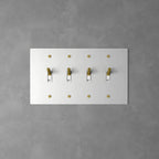 Wall Toggle Switch Solid Brass Panel Multiple Finishes