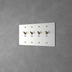 Wall Toggle Switch Solid Brass Panel Multiple Finishes