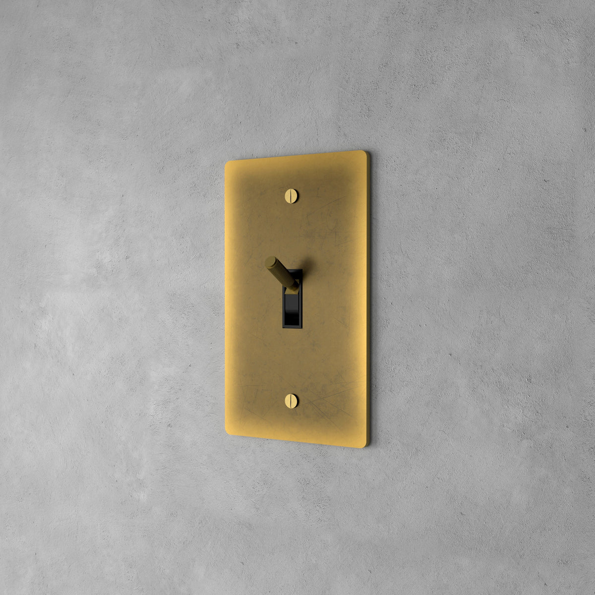 Wall Toggle Switch Solid Brass Panel Multiple Finishes