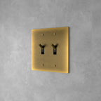 Wall Toggle Switch Solid Brass Panel Multiple Finishes
