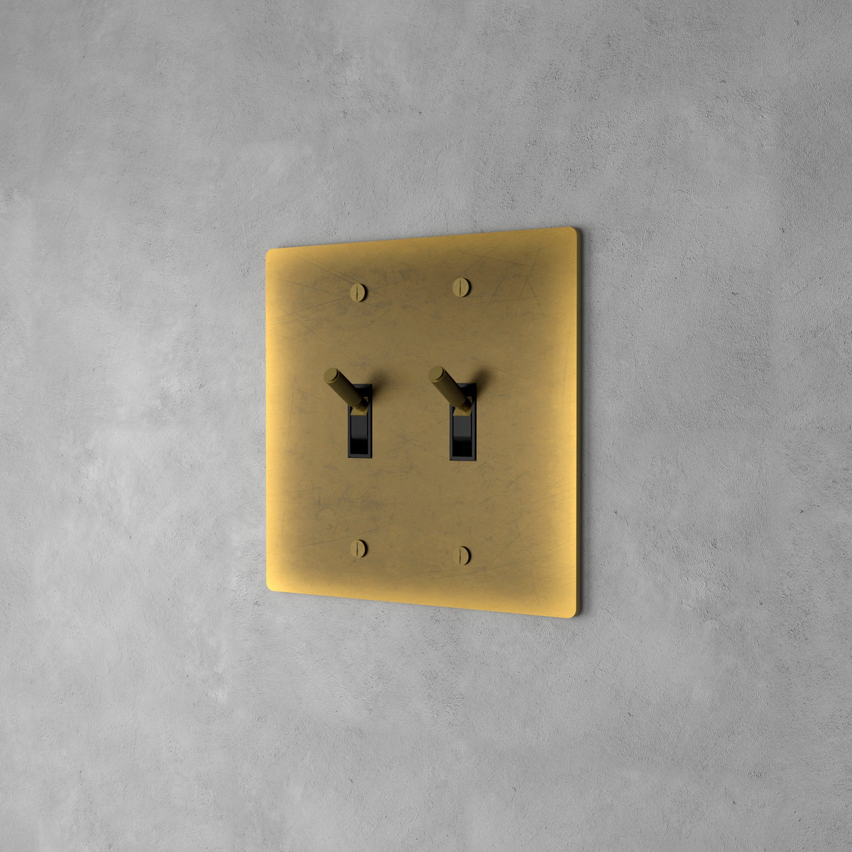 Wall Toggle Switch Solid Brass Panel Multiple Finishes