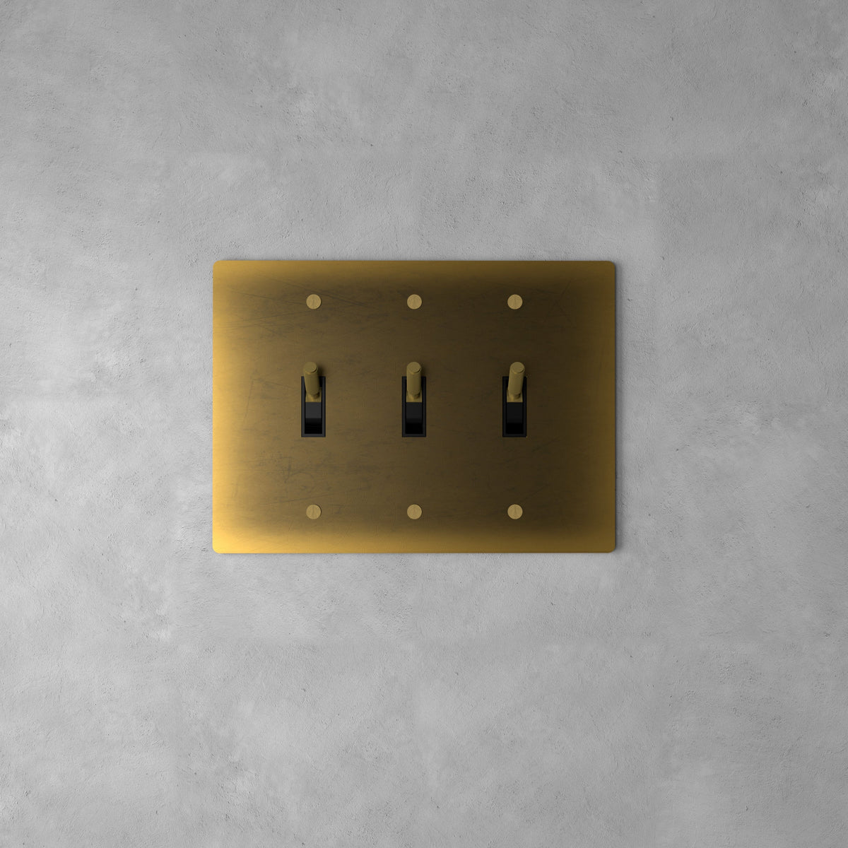 Wall Toggle Switch Solid Brass Panel Multiple Finishes