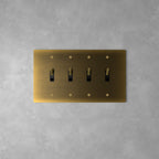 Wall Toggle Switch Solid Brass Panel Multiple Finishes