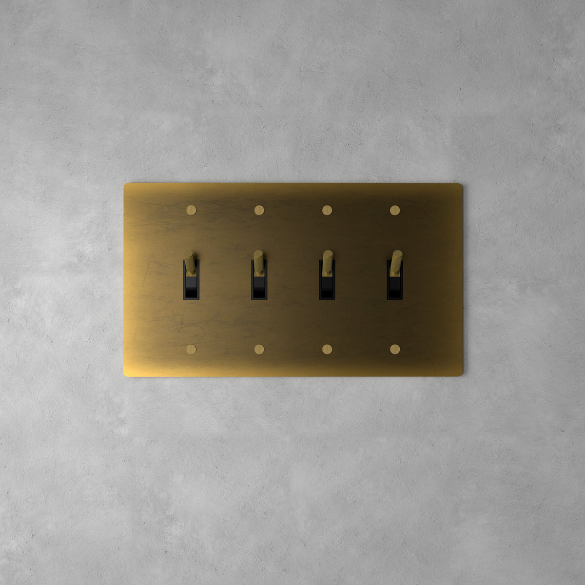 Wall Toggle Switch Solid Brass Panel Multiple Finishes