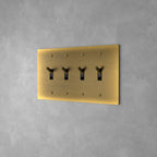 Wall Toggle Switch Solid Brass Panel Multiple Finishes