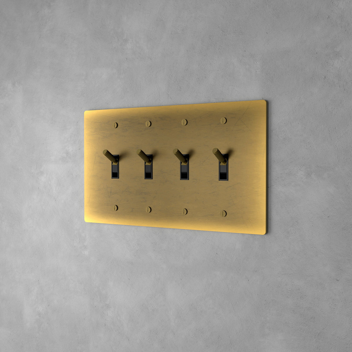 Wall Toggle Switch Solid Brass Panel Multiple Finishes