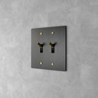 Wall Toggle Switch Solid Brass Panel Multiple Finishes