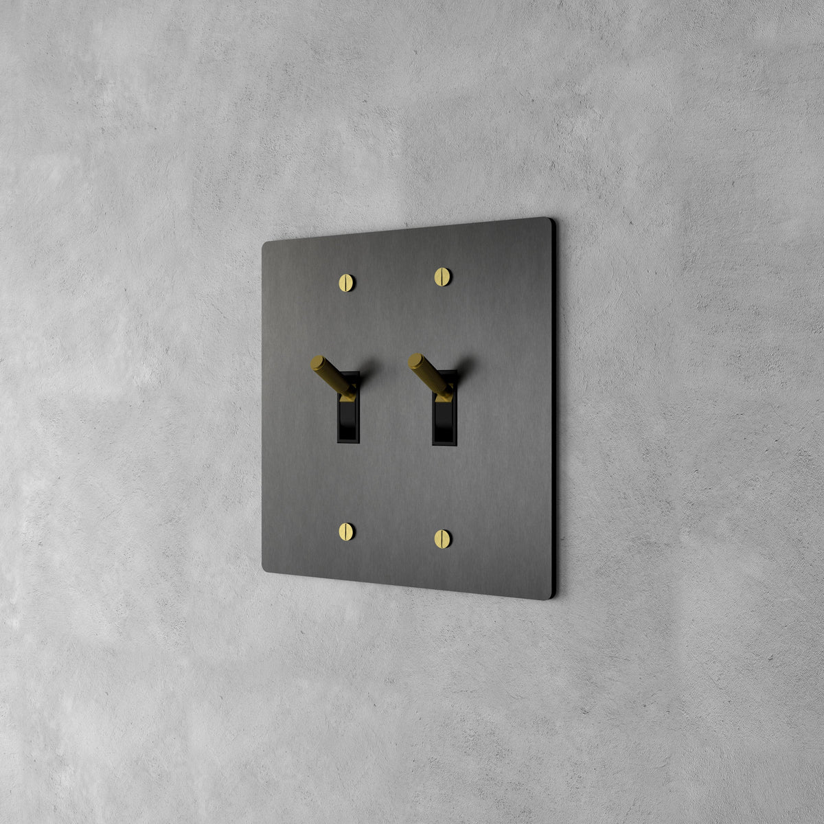 Wall Toggle Switch Solid Brass Panel Multiple Finishes